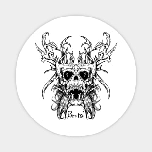 Brutal skull demon evil Magnet